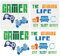 FINGERINSPIRE 2 Stück Eat Sleep Spiel Malschablone 30x30 cm Wiederverwendbare Game Controller Muster Zeichenvorlage Spielzimmer Schablone Zum Malen Auf Holz Wand Stoff Papier Möbeln