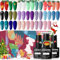 JODSONE 23 Pezzi Smalto Semipermanente Unghie, con Base Coat e Glossy & Matt Top Coat, multicolore per unghie a lunga durata adatto a tutte le stagioni