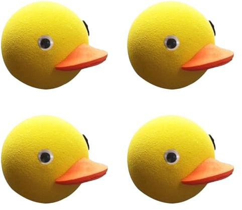 Lezevn 4 Pieces Duck Antenna Toppers - Personality Car Stereo FM AM Aerial Ball Hats - Automobile Roof Decorative