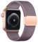 SOLOLUP Magnétique Bracelet élastique pour Apple Watch Bracelet 40mm 38mm 41mm Femmes Hommes，Bracelets en Nylon tressé Sport Bande de Remplacement pour iWatch SE Series 9/8/7/6/5/4/3/2/1，Fumée Violet