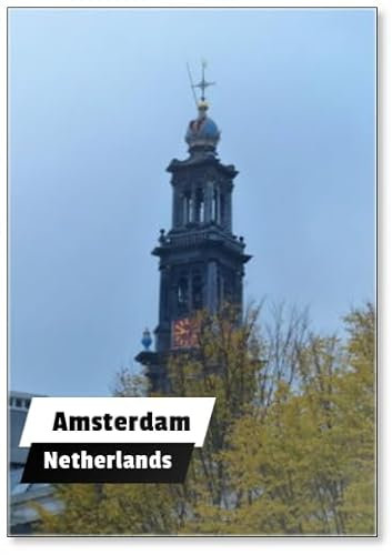 Clocher Église Amsterdam Pays-bas Kühlschrankmagnet