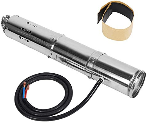 Pompa Sommersa Senza Spazzole, Pompa Sommersa Kit Pompa per Pozzo Profondo CC Solare 12V Pompa Acqua Senza Spazzole a Grande Portata Magnete Permanente Elettrico