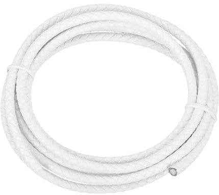 sourcing map Braided Leather Cord, 4mm Round Braided Faux Leather Necklace Cord Bolo Tie String 2 Yard for Jewelry Making Necklace Crafts Beading Braiding 32