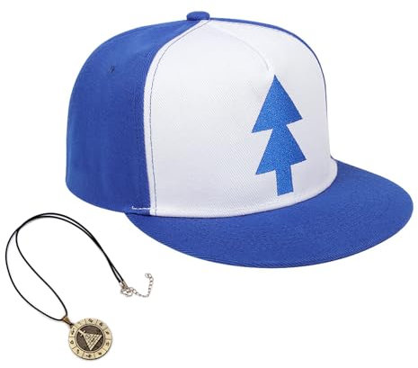 YUSENGMOO Gorra de béisbol para hombres,Dipper Azul Pino Bordado Ocio Sombrero Deportivo al Aire Libre,Sombrilla Sombrero de Borde Plano, 1, L
