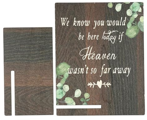 CPAOWEHF Placa conmemorativa de madera para mesa de condolencias, placas conmemorativas de boda, para decoración de pared de escritorio