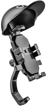 Fahrrad Handyhalterung Kleiner Helm Motorrad Handyhalter Wasserdicht Regenschirm Telefonhalterung Regendicht Handyhalter Hut Handy Motorradhalterung(Rearview Mirror)