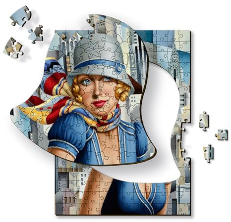 Trefl - Holzpuzzle: Sommer in der Stadt, Catherine ABEL - Künstlerisches Holzpuzzle, Berühmte Gemälde, Berühmte Künstler, für Erwachsene und Kinder ab 9 Jahren