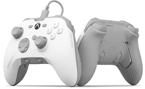 SCUF Valor Pro Mando Xbox Performance con Cable – Palas Traseras Personalizables, Gatillos Instantáneos, Palancas de Efecto Hall, Controles de Audio, Xbox Series X|S, Xbox One, Windows PC – Blanco