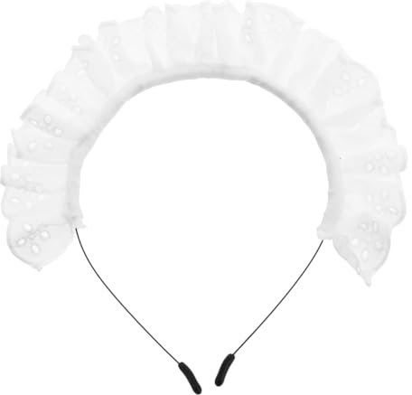 GALPADA Lolita Stirnband Aus Spitze Für Damen Und Mädchen Dienstmädchen Anime Cosplay Kopfbedeckung Vom Dienstmädchen Inspiriertes Haar Accessoire Cosplay Requisiten