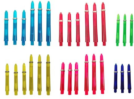 Ohne dir kann ich nicht bin Dart Schäfte in 6 klar inkl. Federing, Dartpfeile in Short und Medium, Dart Zubehör, Nylon Shafts mit 2 BA Gewinde, für Steel und Soft (dunkel blau klar, 37)