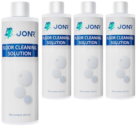 JONR Lot de 4 nettoyants de sol pour aspirateur eau et poussière ED12/ED12Pro/ED20Pro, convient pour tous les robots aspirateurs avec fonction de nettoyage et aspirateur eau et poussière sans fil, 1L
