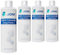 JONR Lot de 4 nettoyants de sol pour aspirateur eau et poussière ED12/ED12Pro/ED20Pro, convient pour tous les robots aspirateurs avec fonction de nettoyage et aspirateur eau et poussière sans fil, 1L