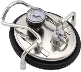 FZCXHONJ Deckel für Cornelius-Fass aus Edelstahl 304 zum Heimbrauen, Deckel für Corny Keg (Soda Keg) mit 0–90 PSI-Messgerät für selbstgebrautes Bier, Ersatz-Weinzubehör (Deckel mit Messgerät)