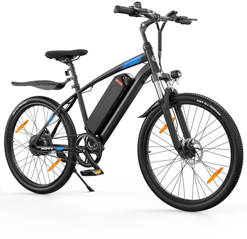 AOIHO E Bike, 24/26 E-Bike Herren Damen mit Abnehmbarer 36V/48V Akku, 250W Motor MTB, 40-80 KM Reichweite EFahrrad, Professionelle 1/21 Gang Elektrofahrrad, E Mountainbike für Erwachsene nud Teenager