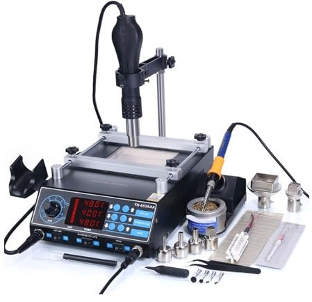 Welding Station, 1200W Preheating Soldering Iron Hot Air Gun Soldering Station 3 in 1 BGA Rework Station Phone Repair Tool