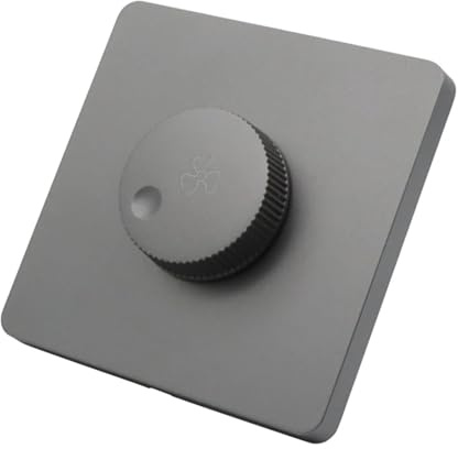 Verdeckter Deckenventilator Drehzahlregler Ventilator Drehzahlregler Stufenlose Drehzahlregulierung Elektrischer Ventilator Quadratisch(Gris)