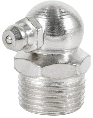 Aputoxz 9.6mm 3/8 Male Thread Metal Grease Nipple Zerk Fitting 90 Degree Angle
