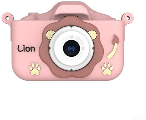 Kids Waterproof Digital Camera, 1080P HD with 20MP Dual Lenses, 32GB Card, Shockproof & Child-Safe Design for Outdoor Fun, Pink(Pink)