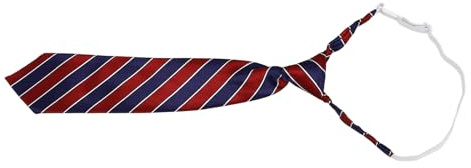 Toyvian Verstellbare Schuluniform Krawatte, Elastische Krawatte mit Gummizug für Jungen Mädchen Rot Blau Gestreiftes Halstuch Bequemes Schul Partyzubehör