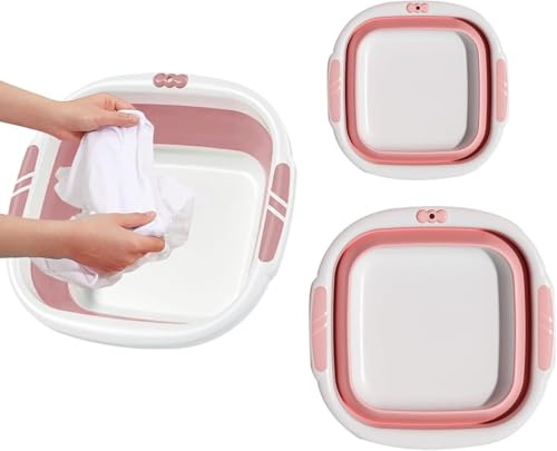 Genérico Cubo Plegable,Cubo para Lavar Platos - Barreño Multiusos para Lavado de Pies y Ropa, Ahorra Espacio para Hogar, Acampada y Baño
