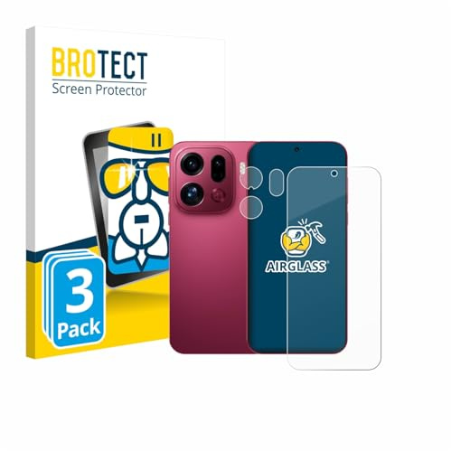 BROTECT Schutzglas für Oppo Find X9 Pro | (Display+Kamera) 3 Stück Transparenter Displayschutz Made in Germany Schutzfolie Panzer Folie Glas 9H Einfache Montage Clear