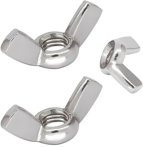 MIETONG 10 Pezzi Dado Ad Alette M10 - Dadi ad Alette Dado a Farfalla in Acciaio Inox Dadi a Galletto per Auto Macchinari Attrezzature Strumenti fai da te