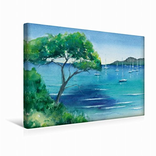 Premium Textil-Leinwand 45 x 30 cm Quer-Format Cote d'Azur | Wandbild, HD-Bild auf Keilrahmen, Fertigbild auf hochwertigem Vlies, Leinwanddruck von Jitka Krause