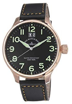 Zeno Watch Basel Herren Uhr Analog Quarz mit Leder Armband 6221-7003Q-Pgr-a1