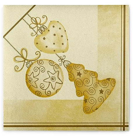 Sovie HOME Serviette Tiffany in Creme aus Linclass® Airlaid, Einweg Weihnachtsserviette stoffähnlich Weihnachten, ideal für Advents- & Weihnachtsfeiern, 40x40 cm, 12 Stück