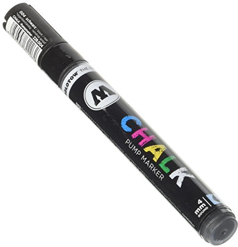 Molotow Pump Marker Chalk (nachfüllbar, 4 mm) 6 Stück schwarz