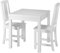 Klassische kleine Essgruppe Tisch 2 Stühle Kiefer Massivholz waschweiß 90.70-50 A W Set 22