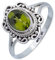 mantraroma Damen Ring 925 Silber Peridot Edelstein grün ausgefallen verspielt