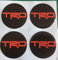 SCOOBY DESIGNS Toyota TRD Alufelgen-Aufkleber X4 MR2 Celica schwarz & rot (60 mm)