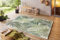 NORTHRUGS In- und Outdoor Teppich 80x150cm - Wetterfest Boho Modern Palmen Blätter Florales Muster Läufer Terrassenteppich Balkonteppich Küchenläufer Badteppich Wohnzimmerteppich Wasserfest in Grün