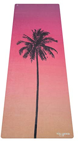 Yoga Design Lab Combo Yogamatte | rutschfest, Matte/Handtuch, Guter Halt bei viel Schweiß, Naturkautschuk | mit Tragegurt (Venice, 3.5mm)
