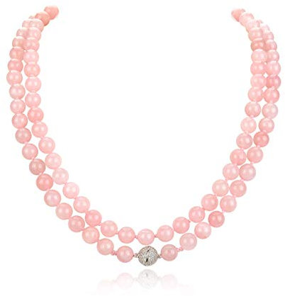 Fukugems Mala tibetana 108 perline collana donna uomo Mala pietra bracciale buddista meditazione collana, 38 inch, Gemma, Perle, quarzo
