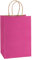 BagDream Kraft Paper Bags 100Pcs 5.25x3.75x8 Inches Small Paper Gift Bags with Handles Bulk, Paper Shopping Bags, Kraft Bags, Party Bags, Pink Gift Bags