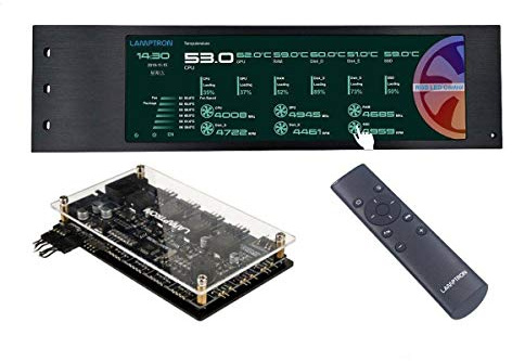 Lamptron CU135 Lüftersteuerung RGB Controller mit Display, ARGB - schwarz