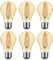 SD LUX Lot de 6 ampoules LED Base Classic A - Culot E27 - Verre ambré - 8 W - 806 lm - Remplace les ampoules à incandescence 75 W - Blanc chaud 2700 K (XPA60ESG8)