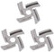 SUCHUANGUANG 3 Pezzi/Set Tipo 5 Coltello tritacarne Acciaio Inossidabile Anti ruggine 4 Lame Foro Esagonale Parti per tritacarne Adatto per Pala da Taglio in Acciaio Inossidabile