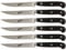 Berkel - ADHOC SET 6 COLTELLI DA BISTECCA NERO LAMA LISCIA