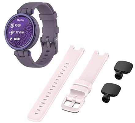 Yoobuu 2 pcs Silikon Armband Kompatibel mit Garmin Lily,Sport Ersatzband für Garmin Lily Smart Watch (Lila + Pink)
