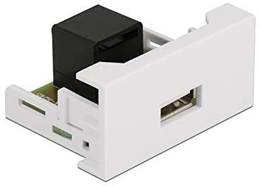 Delock Easy 45 Modul USB 2.0 Typ-A Buchse zu RJ45 Buchse 22,5 x 45 mm