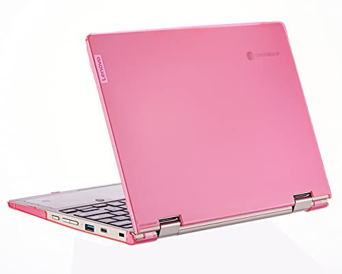 mCover Étui compatible avec ordinateur portable Chromebook 2 en 1 Lenovo Flex 3i 11IGL05 2021~2022 11,6 uniquement (ne convient pas aux autres modèles Lenovo) – Rose