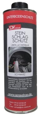 SDV Chemie Unterbodenschutz schwarz überlackierbar 1x 1 Liter | Steinschlag Karosserie Schutz Kautschuk 1L Auto KFZ