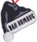 Bah Humbug Black Santa Hat Fun Hanging Christmas Tree Decoration Silicone Ornament Novelty Bauble - Stocking Filler - Secret Santa - Colourful Multicoloured - Small Gift - Funny