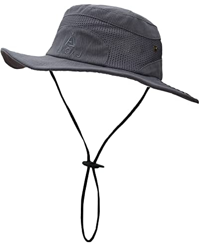 JAOAJ Herren Sommerhut Fischerhut Anglerhut,Outdoor Safari Hut Faltbar Wanderhut,Sonnenhut UV Schutz Campinghut Gartenhut Boonie Buschhut