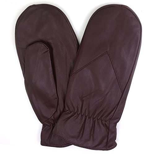 ZLUXURQ Damen Lammleder Handschuhe Handschuhe Dickes Fleece gefüttert