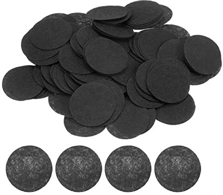sourcing map Runde Filzkreise, 50 mm, vorgeschnitten, Vliesstoff, Mini-Filzstoff, Kreis für Heimwerker, Nähen, Handwerk, Schneiden, Projekte, Handwerk, Schwarz, 300 Stück