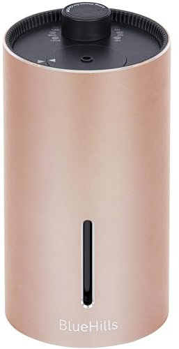 BlueHills Diffusore di oli essenziali senza fili per auto, senza fili, per aromaterapia, mini diffusore compatto per oli di grandi dimensioni, portatile, USB, da viaggio, a batteria, ricaricabile, per